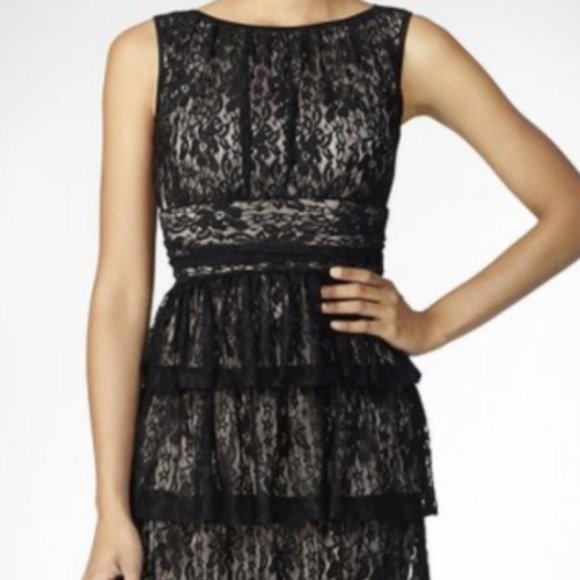 Maggy London Dresses & Skirts - Maggy London Black Lace Tier Sleeveless Dress 14
